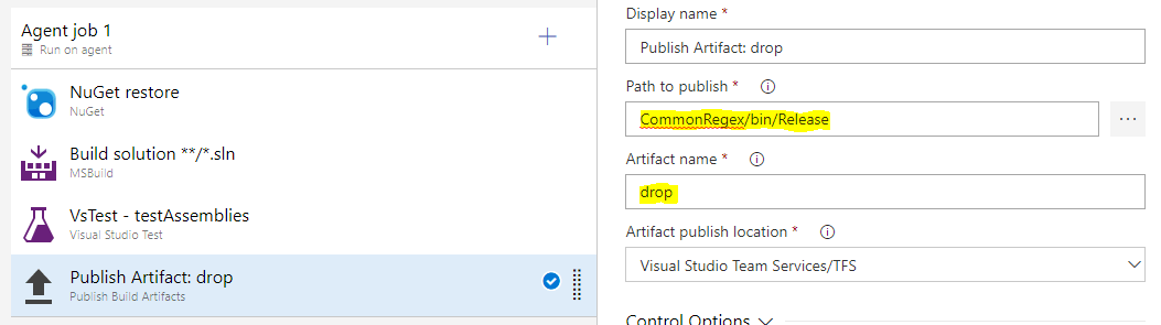 PublishBuildArtifact